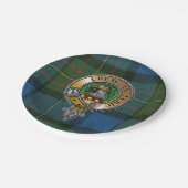 MacLaren Tartan & Abzeichen Pappteller (Schrägansicht)