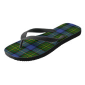 MacLaren Tartan Blue Green Black Adult Flip Flops Badesandalen (Schrägansicht)