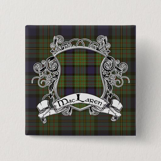MacLaren Tartan-Schild Button (Vorderseite)