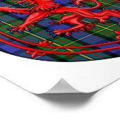 MacLaren Tartan Scottish Kariert Lion Rampant Poster (Ecke)