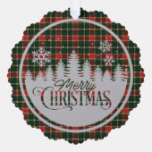 MacLaughlsn Old Modern Scottish Tartan Weihnachten Ornament Karte (Vorderseite)