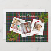 MacLean Clan Kariert Weihnachts Multi Foto Card Einladung (Vorderseite)