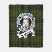 MacLean Hunting Clan Abzeichen Tartan Kariert Fleecedecke (Vorderseite)