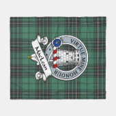 MacLean Jagd Ancient Clan Abzeichen Tartan Kariert Fleecedecke (Vorderseite (Horizontal))