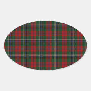 MacLean/McLean Clan-FamilieTartan Ovaler Aufkleber