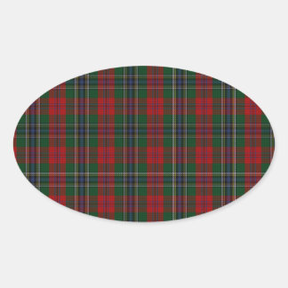 MacLean / McLean Clan Family Tartan Ovaler Aufkleber