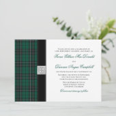 MacLean Modern Hunting Tartan Wedding Einladung (Stehend Vorderseite)