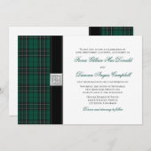 MacLean Modern Hunting Tartan Wedding Einladung (Vorne/Hinten)