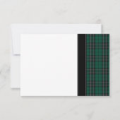 MacLean Modern Hunting Tartan Wedding RSVP Antwort (Rückseite)