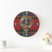 MacLean Tartan & Abzeichen Große Wanduhr (Zuhause)