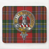 MacLean Tartan & Abzeichen Mousepad (Vorne)