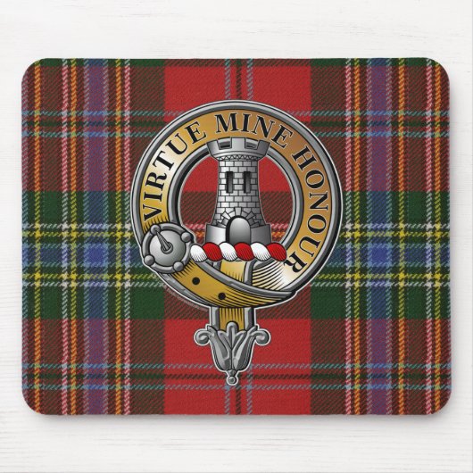 MacLean Tartan & Abzeichen Mousepad (Vorne)