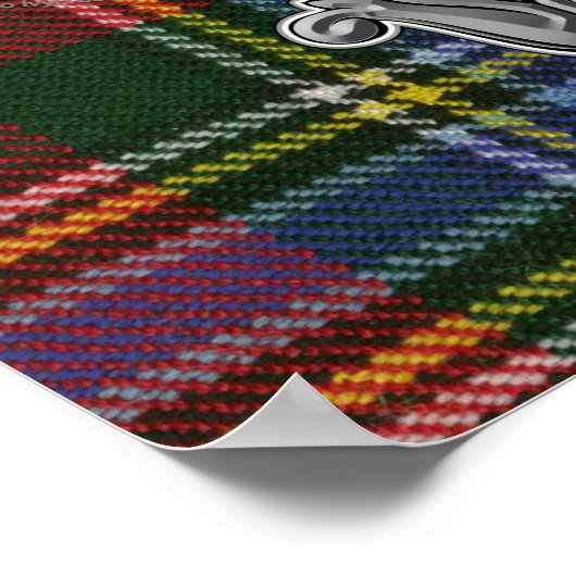 MacLean Tartan & Abzeichen Poster (Ecke)