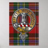 MacLean Tartan & Abzeichen Poster (Vorne)