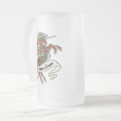MacLean Tartan-Einhorn Mattglas Bierglas (Vorderseite Links)