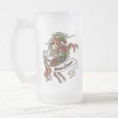 MacLean Tartan-Einhorn Mattglas Bierglas (Links)