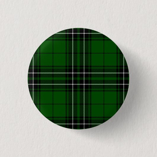 MacLean Tartan Green und Black Kariert Button (Vorderseite)