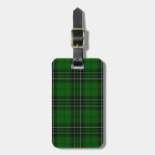 MacLean Tartan Green und Black Kariert Gepäckanhänger (Vorderseite vertikal)