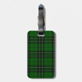 MacLean Tartan Green und Black Kariert Gepäckanhänger (Rückseite vertikal)