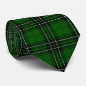 MacLean Tartan Green und Black Kariert Krawatte (Gerollt)