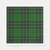 MacLean Tartan Green und Black Kariert Serviette (Vorderseite)