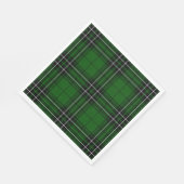 MacLean Tartan Green und Black Kariert Serviette (Ecke)