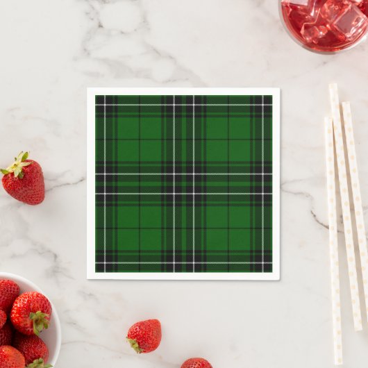 MacLean Tartan Green und Black Kariert Serviette (Beispiel)