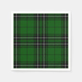 MacLean Tartan Green und Black Kariert Serviette (Vorderseite)