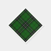 MacLean Tartan Green und Black Kariert Serviette (Ecke)