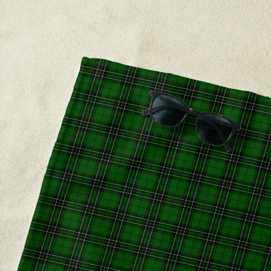 MacLean Tartan Green und Black Kariert Strandtuch (Beispiel)