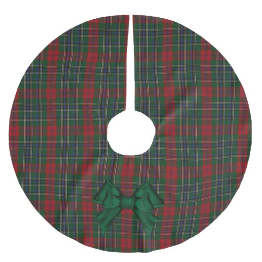 MacLean Tartan Kariert Tree Skirt Polyester Weihnachtsbaumdecke (Vorderseite)