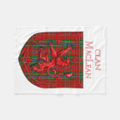 MacLean Tartan Scottish Kariert Lion Rampant Fleecedecke (Vorderseite (Horizontal))