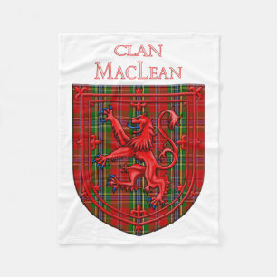 MacLean Tartan Scottish Kariert Lion Rampant Fleecedecke