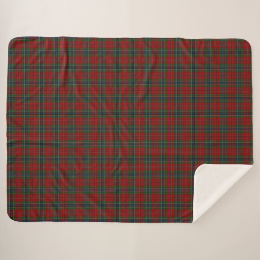Maclean Tartan Scottish Modern MacLean von Duart Sherpadecke (Vorderseite (Horizontal))