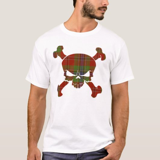 MacLean Tartan Skull No Banner T-Shirt (Vorderseite)