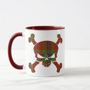 MacLean Tartan Skull No Banner Tasse