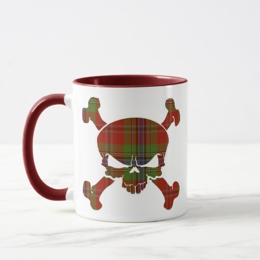 MacLean Tartan Skull No Banner Tasse (Links)