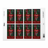 MacLeann Kariert Monogram Wedding Mini Wine Labels (Vorne)