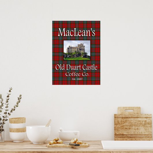MacLean's Old Duart Castle Coffee Co. Poster (Küche)