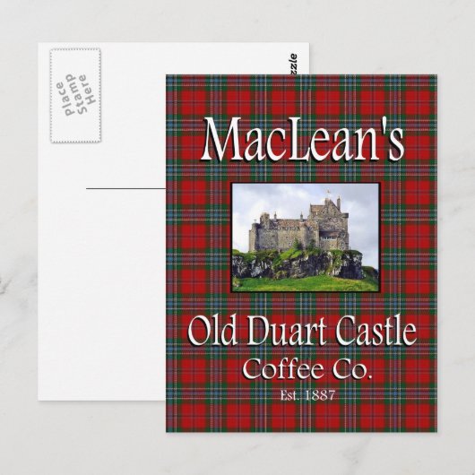 MacLean's Old Duart Castle Coffee Co. Postkarte (Vorne/Hinten)