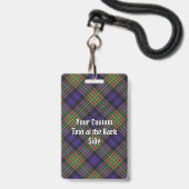 MacLellan-Tartan Ausweis (Rückseite mit Lanyard)