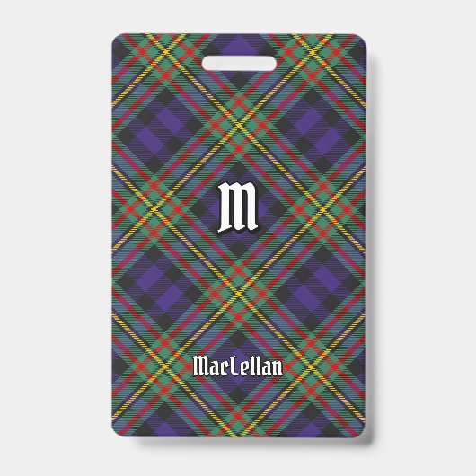 MacLellan-Tartan Ausweis (Vorderseite)