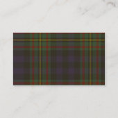 MacLellan Tartan-Schmutz Visitenkarte (Rückseite)