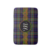 MacLellan Tartan und Monogramm Badematte (Vorderseite Vertikal)