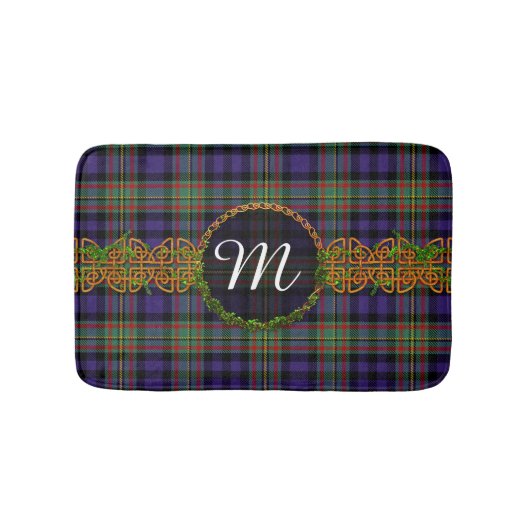 MacLellan Tartan und Monogramm Badematte (Vorderseite)