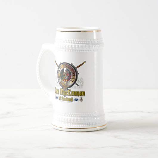 MacLennan Clan Abzeichen Bierglas (Vorderseite Links)