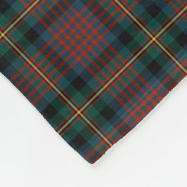 MacLennan Clan Navy Blue and Red Tartan Fleecedecke