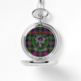 MacLennan Scottish Clan Tartan & Crest Armbanduhr
