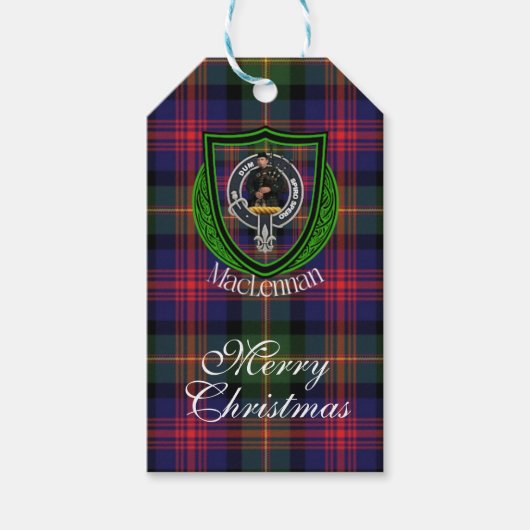 MacLennan Scottish Clan Tartan & Crest Geschenkanhänger (Vorderseite)