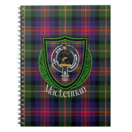 MacLennan Scottish Clan Tartan & Crest Notizblock